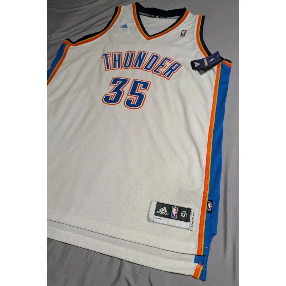 Adidas Kevin Durant OKC Thunder Jersey Mens XXL +2 White Swingman NWT NBA